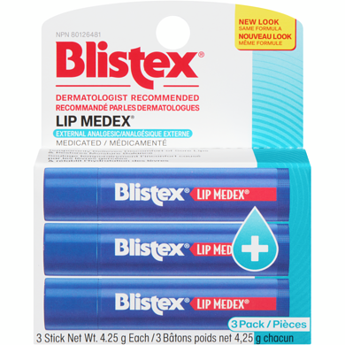 Blistex Lip Medex en bâton 3-PK 12.75 g, 82,35 $/100g