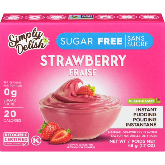 Simply Delish Instant Pudding Strawberry 44 g, $9.07/100g