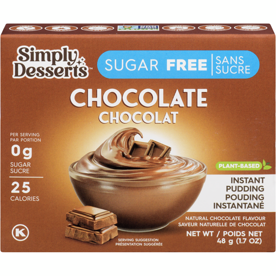 Simply Delish Chocolat Pudding Instantané 48 g, 7,29 $/100g
