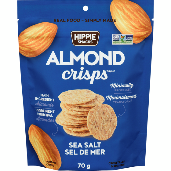 Hippie Snacks Almond Crips, Sea Salt 70 g, $9.29/100g