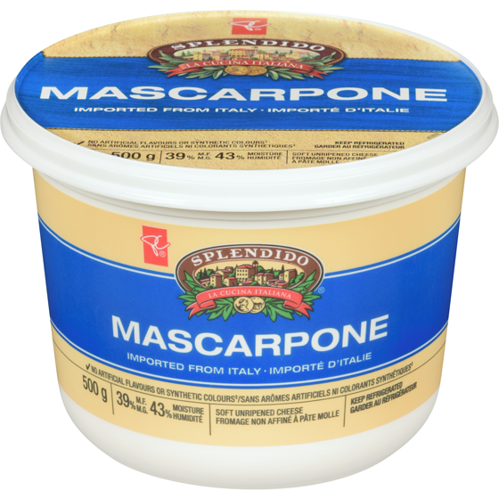 PC Splendido Mascarpone 500 g, $3.00/100g