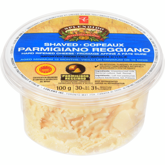 PC Splendido Parmigiano Shaved 100 g, $6.99/100g
