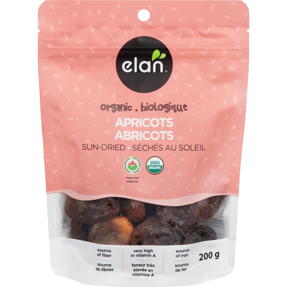 Elan Organic Sun Dried Apricots 200 g, $3.50/100g