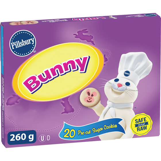 Pillsbury Bunny 20 Pre-cut Sugar Cookies 260 g, $2.11/100g