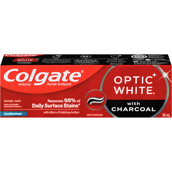 Colgate Optic White Whitening Toothpaste with Charcoal 90 ml, $8.88/100ml