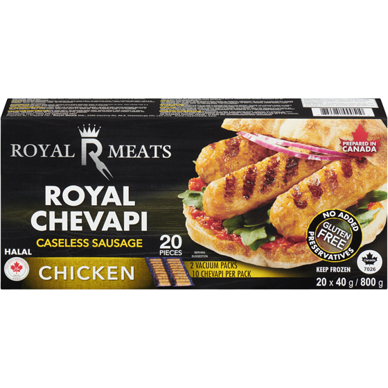 Royal Meats Royal Chevaps Chicken Caseless Sausage 800 g, $2.12/100g