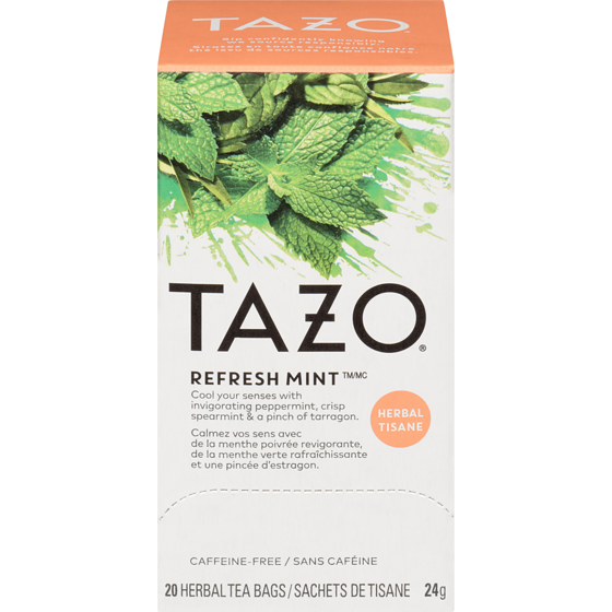Tazo Refresh Mint Tisane 20 ea, 0,30 $/1ch
