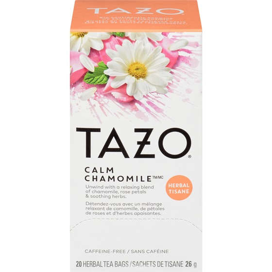 Tazo Calm Chamomile Tea Chamomile, Rose Petals and Soothing Herbs 20 ea, $0.32/1ea