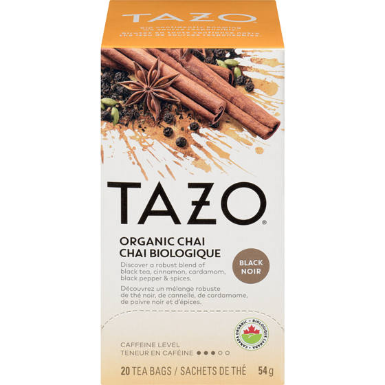 Tazo Sac de thé chai biologique 20 ea, 0,32 $/1ch