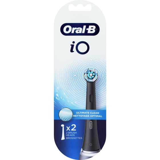 Oral B Oral-B iO Ultimate Clean Replacement Brush Heads, Black, 2 count 2 ea, $26.00/1ea