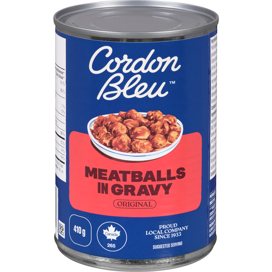Cordon Bleu Meatballs in Gravy Original  410 g, $1.10/100g