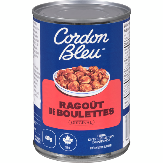 Cordon Bleu CORDON BLEU BOULETTES VIANDE 410 g, 0,73 $/100g