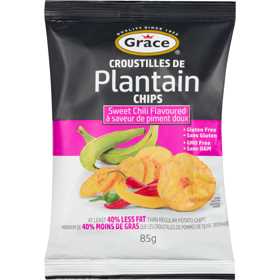 Grace Croustilles De Plantain À Saveur De Piment Doux 85 g, 1,47 $/100g