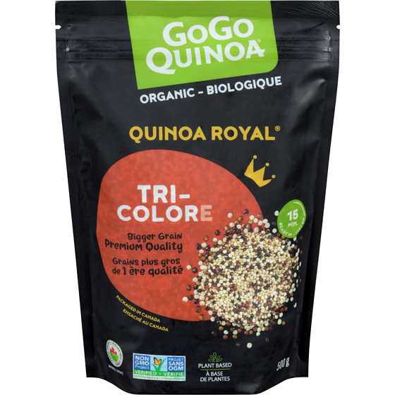 GoGo Quinoa Organic Royal Tri-color Quinoa 500 g, $2.00/100g
