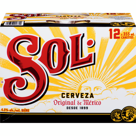Sol Bière (Pièce d’identité requise au moment du ramassage) 12x355.0 ml, 0,61 $/100ml