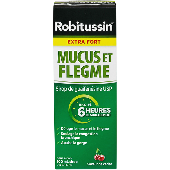Robitussin Mucus Et Expectorations Extra Fort (Sirop) 100 ml, 8,99 $/100ml