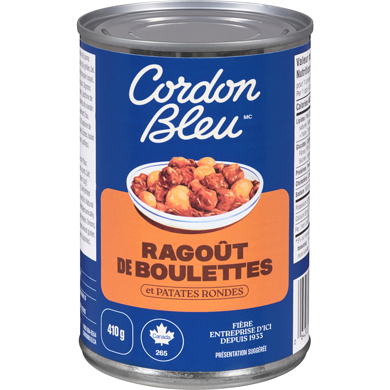 Cordon Bleu CORDON BL RAGOUT BOULETTES PAT 410 g, 0,73 $/100g