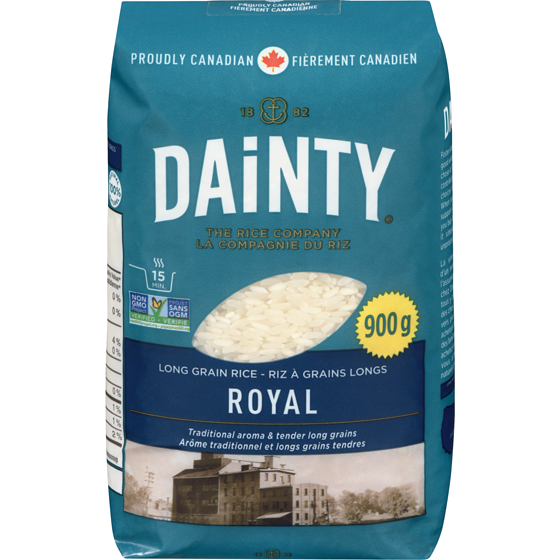 Dainty Royal Long Grain Rice 900 g, $0.44/100g
