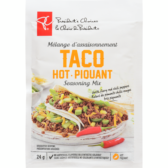 PC Hot Taco Seasoning Mix PC.ca
