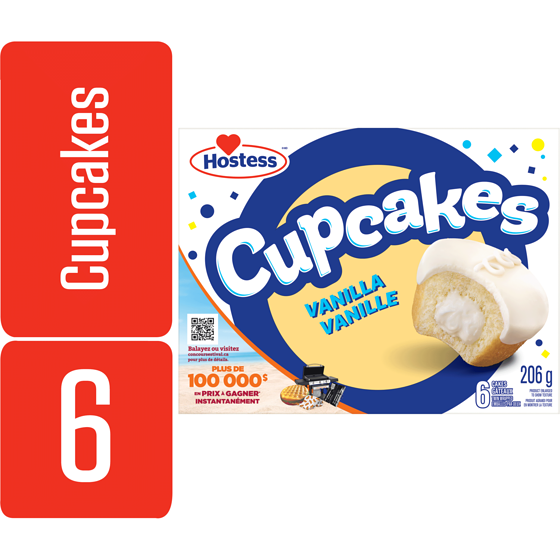 Hostess Vanilla Cupcakes 206 g, $1.94/100g