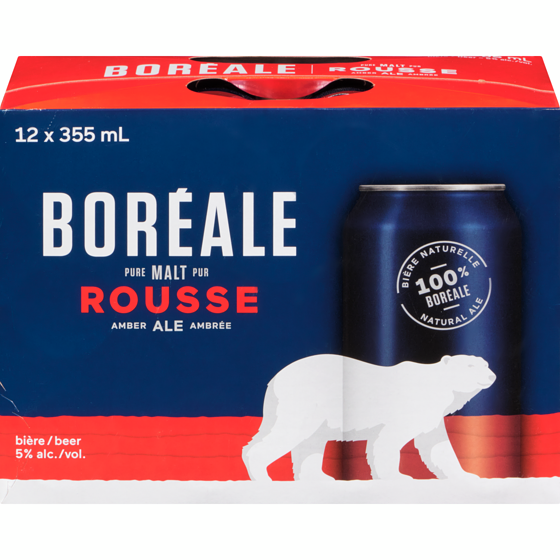 Boréale Malt Pur Rousse Bière (Pièce d’identité requise au moment du ramassage) 355 ml, 0,52 $/100ml