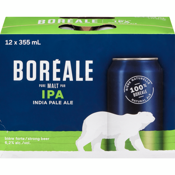 Boréale Malt Pur IPA Bière Forte (Pièce d’identité requise au moment du ramassage) 12x355.0 ml, 0,52 $/100ml