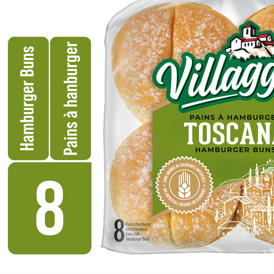 Villaggio Pains à hamburger extra-moelleux Toscana 528 g, 1,00 $/100g