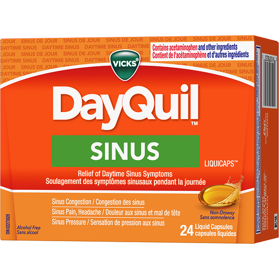 Vicks Non-Drowsy Daytime Sinus Liquicap Medicine, 24ct 24 ea, $0.58/1ea