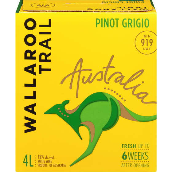 Wallaroo Trail White Wine Pinot Grigio (ID required at pick-up) 4000 ml, $1.10/100ml