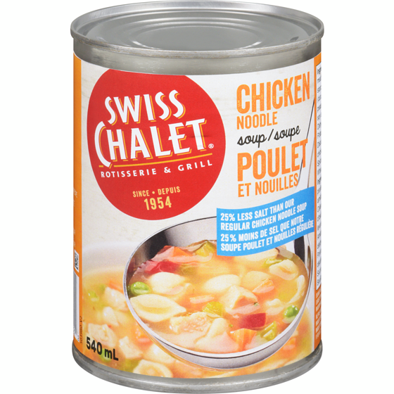 Swiss Chalet Chicken Noodle Soup with Less Salt 540 ml, $0.74/100ml