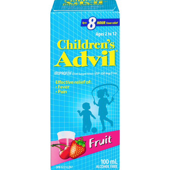 Advil Oral Suspension For Fever And Pain Relief, Fruit Flavour 100 ml, $11.49/100ml
