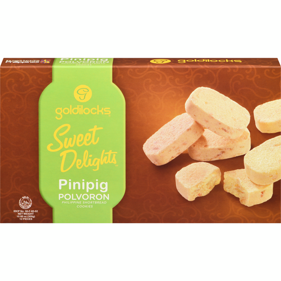 Goldilocks Philippine Shortbread Cookies Pinipig Polvoron 300 g, $2.16/100g
