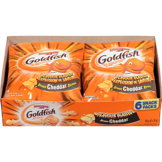 Pepperidge Farm Flavour Blasted Baked Snack Crackers Xtreme Cheddar 6 Snack Packs 26 g, $9.62/100g