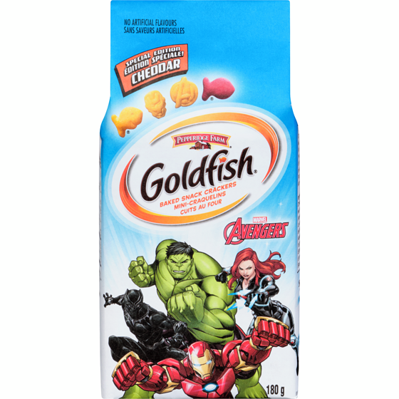 Pepperidge Farm Goldfish Baked Snack Crackers Cheddar Special Edition  180 g, $2.50/100g