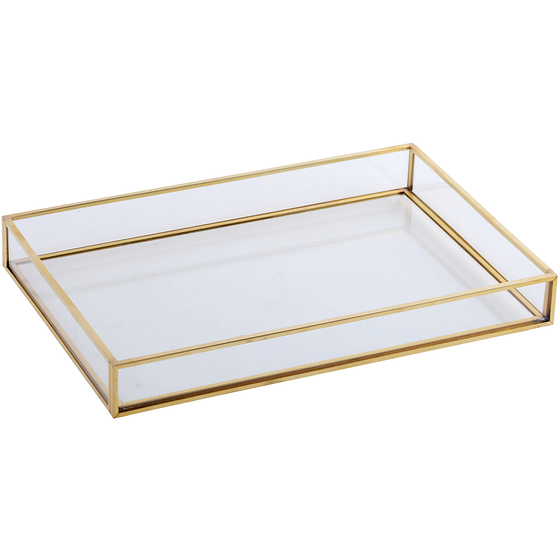 Life at Home Rectangle Gold Tray 1 ea, $25.00/1ea
