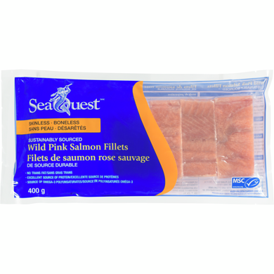 SeaQuest Filets de saumon rose 400 g, 2,50 $/100g