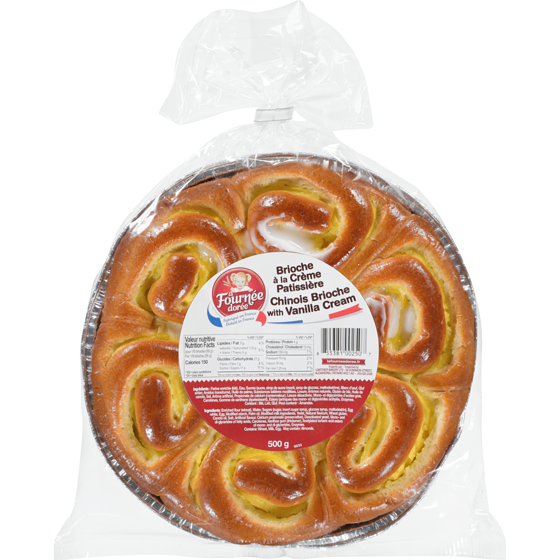 La Fournée Dorée Brioche À La Crème Patissière 500 g, 1,32 $/100g