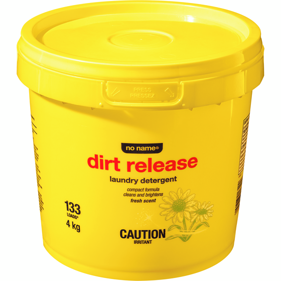 No Name Fresh Scent Dirt Release Laundry Detergent 4 kg, $0.34/100g