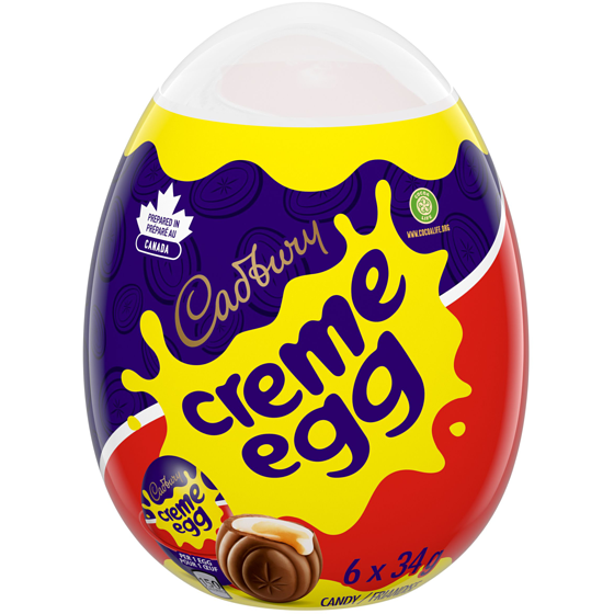 Cadbury Big Easter Egg Creme Eggs Milk Chocolate, individually wrapped eggs 204 g, $5.39/100g