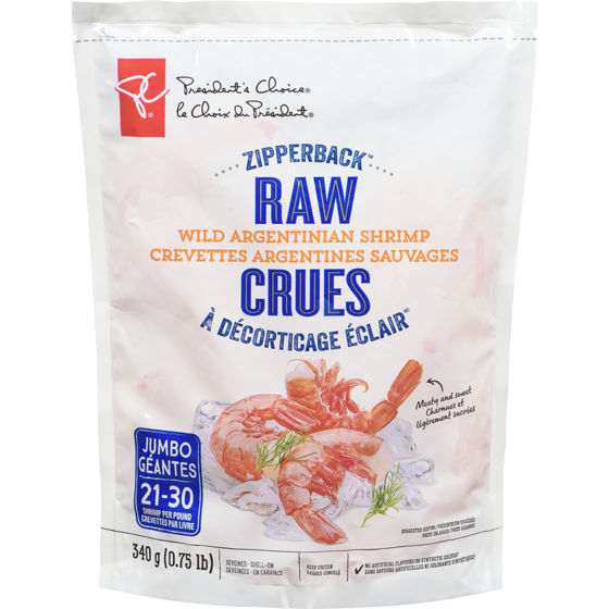 le Choix du Président Pc Crevettes Argentines Fad 340 g, 3,67 $/100g