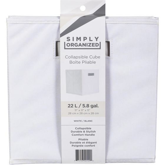 null 22 L Blanc Boîte Pliable 1 ea, 7,00 $/1ch