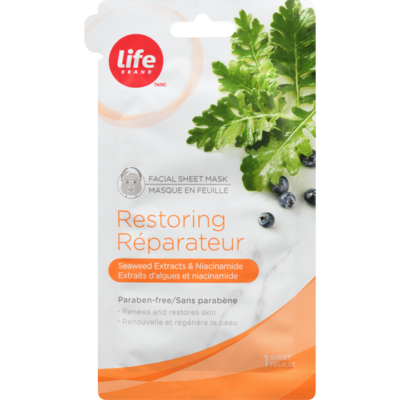 Life Brand Sheet Mask 1 ea, $1.79/1ea