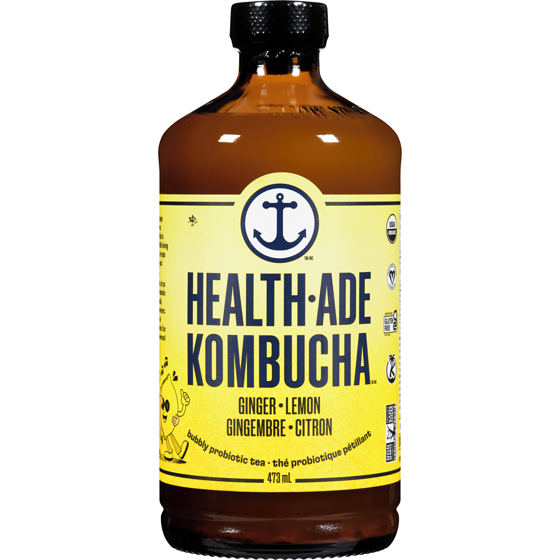 Health-Ade Kombucha Bubbly Probiotic Tea Ginger Lemon 454 g