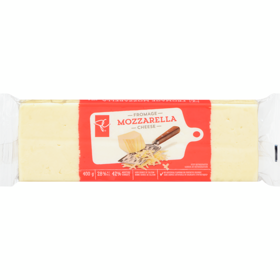 President's Choice Mozzarella Cheese 400 g, $1.70/100g