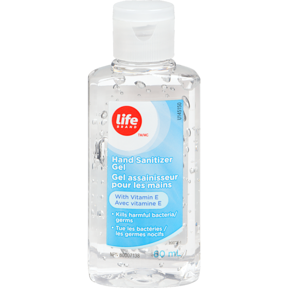 Life Brand Hand Sanitizer Gel Travel 60 ml, $2.92/100ml