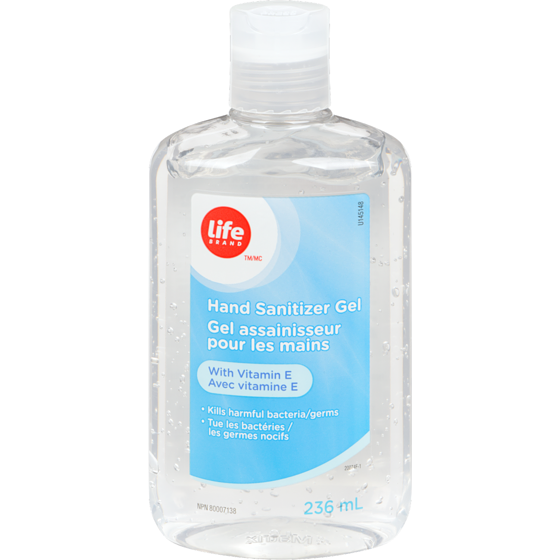 Life Brand Hand Sanitizer Gel Regular 236 ml, $1.61/100ml