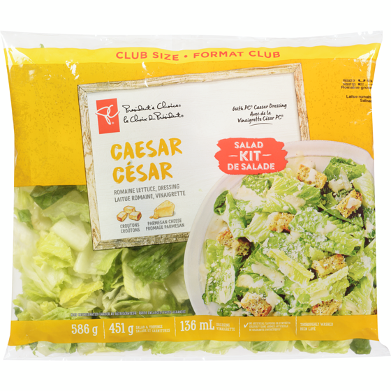 President's Choice Caesar Salad Kit Club Size 586 g, $1.37/100g