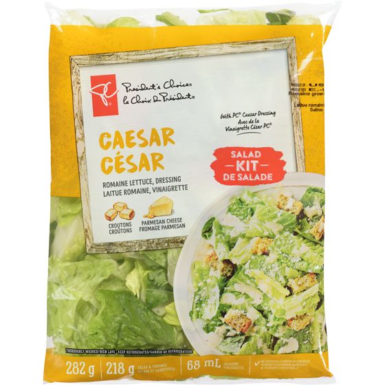 President's Choice Caesar Salad Kit 282 g, $2.30/100g