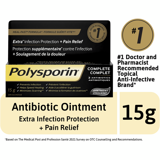 Polysporin Complete Antibiotic Ointment 15 g, $76.60/100g