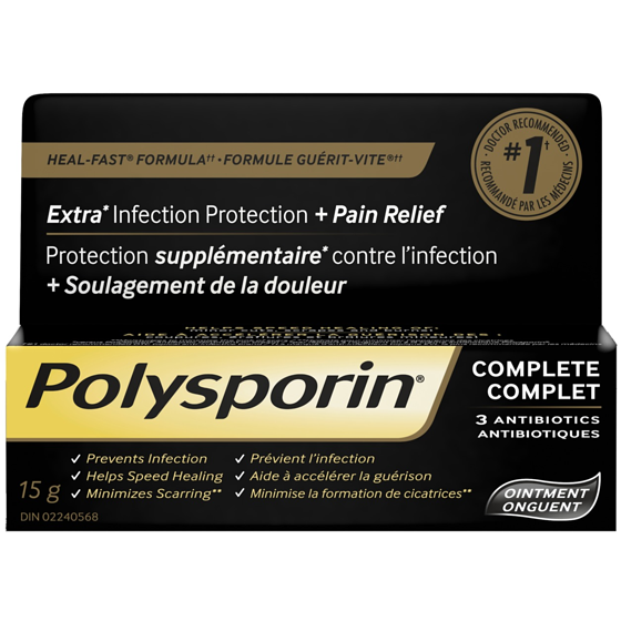 Polysporin POLYSPORIN COMPLET 15 g, 86,60 $/100g